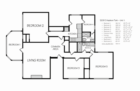 1209 E Madison Park 4-5 Beds Apartment for Rent - Photo Gallery 16